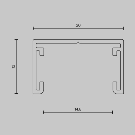 Шинопровод накладной Maytoni Technical Busbar trunkings Basity TRX172-112B