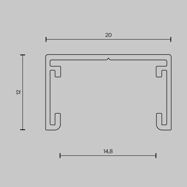 Шинопровод накладной Maytoni Technical Busbar trunkings Basity TRX172-112B