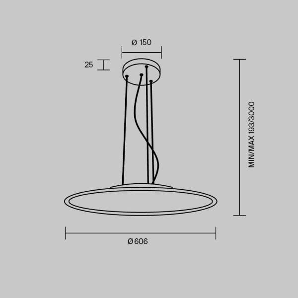 Подвесной светильник Maytoni MOD471PL-L57WK