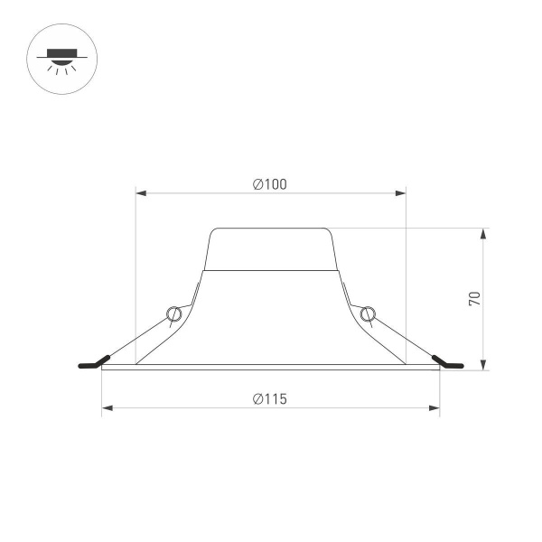 Встраиваемый светодиодный светильник Arlight MS-Blizzard-Built-R115-10W Day4000 035593