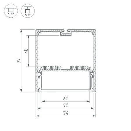 Профиль Arlight  SL-Line-7477-2000 Black 029939