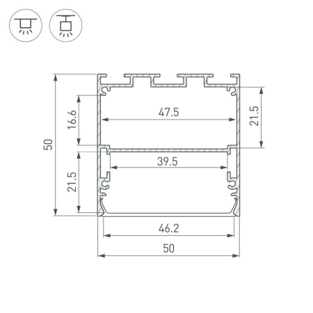 Профиль Arlight Line-S-5050-2000 Black 041839