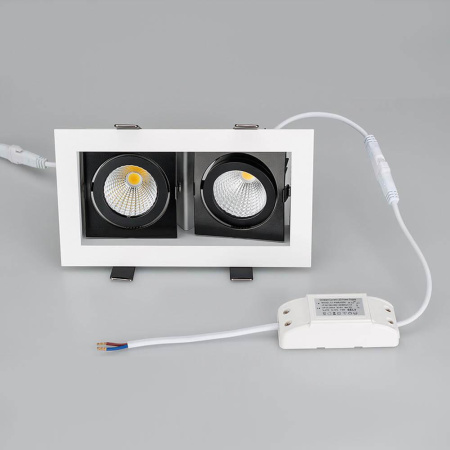 Встраиваемый светодиодный светильник Arlight CL-Kardan-S180x102-2x9W Warm 024130