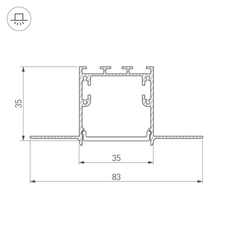 Коннектор L-образный внутренний Arlight SL-Linia32-Fantom 030095