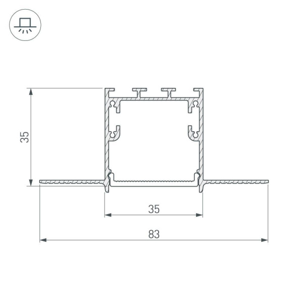 Коннектор L-образный внутренний Arlight SL-Linia32-Fantom 030095
