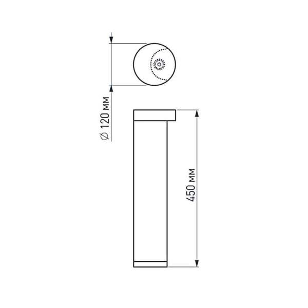 Уличный светодиодный светильник Arlight LGD-Path-Round120-H450B-12W Warm White 020336