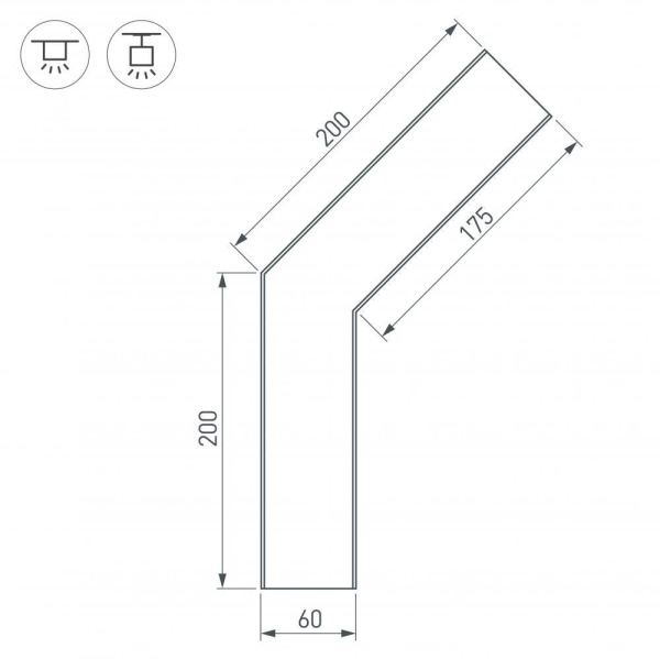Коннектор угловой Arlight SL-Line-6070-135 030138