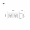 Встраиваемый светодиодный светильник Arlight CL-Kardan-S180x102-2x9W White 024128