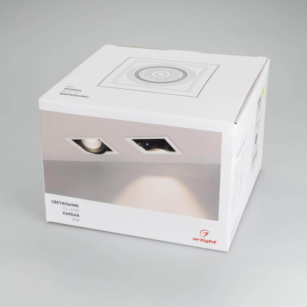 Встраиваемый светодиодный светильник Arlight CL-Kardan-S190x190-25W White6000 026500