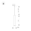 Трековый светодиодный светильник Arlight LGD-Pipe-Track-Hang-2TR-R50-9W Day4000 037432