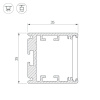 Профиль Arlight SL-ARC-3535-D1500-W90 WHITE (1180мм, дуга 1 из 4) 026600