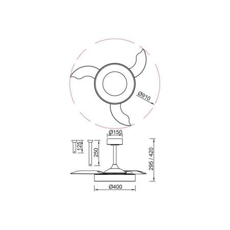 Люстра-вентилятор Mantra NISEKO FAN S 9092