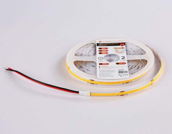 Светодиодная лента Ambrella Light 12W/m 480LED/m COB теплый белый 5M GS4701