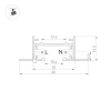 Шинопровод встраиваемый Arlight LGD-2TR-Track-F-2000-WH-M 038671