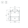 Профиль Arlight Line-6070-3000 Anod Black 047506