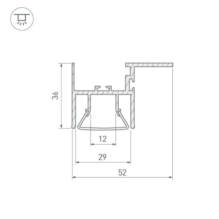 Профиль Arlight FOLED-CEIL-SIDE-2000 023864