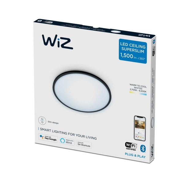 Потолочный светодиодный светильник WiZ Super Slim 929002685201