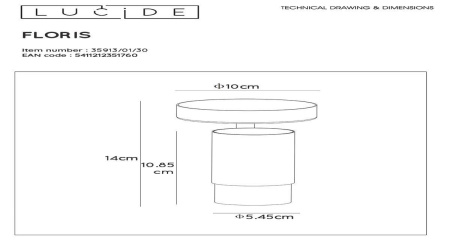 Спот Lucide Floris 35913/01/30