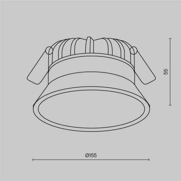 Встраиваемый светодиодный светильник Maytoni Technical Okno DL055-18W3K-W