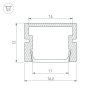 Профиль Arlight PDS-SM-2000 Anod Black 035027